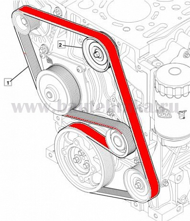 Схема ремня jcb 3cx